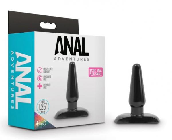 Anal Adventures - Basic Anal Plug - Small - Black