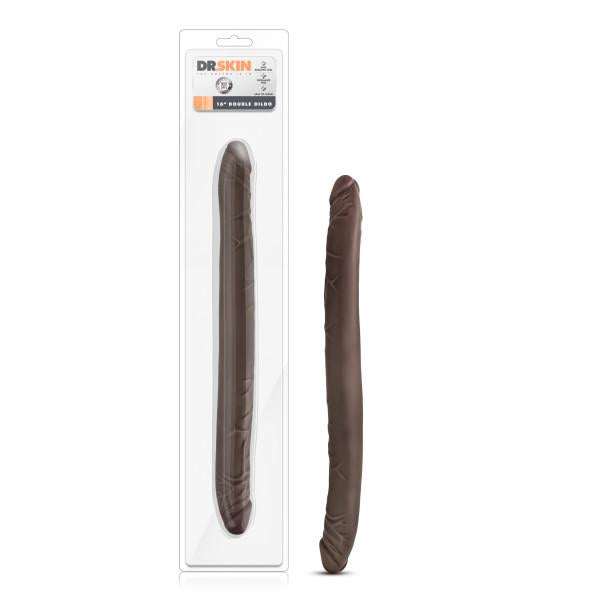 Dr Skin 16 inches Double Dildo Chocolate Brown