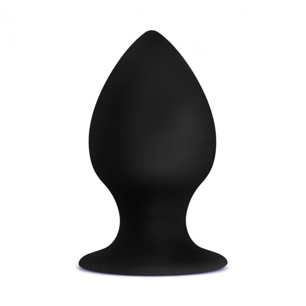 Blush Anal Adventures Platinum Silicone Anal Stout Plug - Medium Black