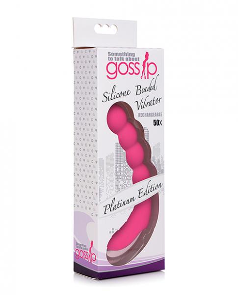 Curve Novelties Gossip Silicone Beaded Vibrator 50x - Magenta