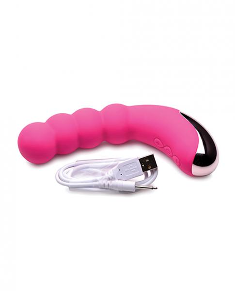 Curve Novelties Gossip Silicone Beaded Vibrator 50x - Magenta