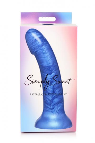 Simply Sweet Silicone Dildo 7 Blue
