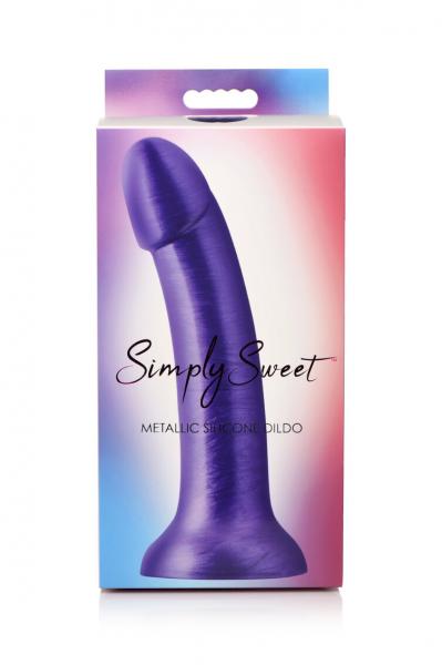 Simply Sweet Silicone Dildo 7 Purple