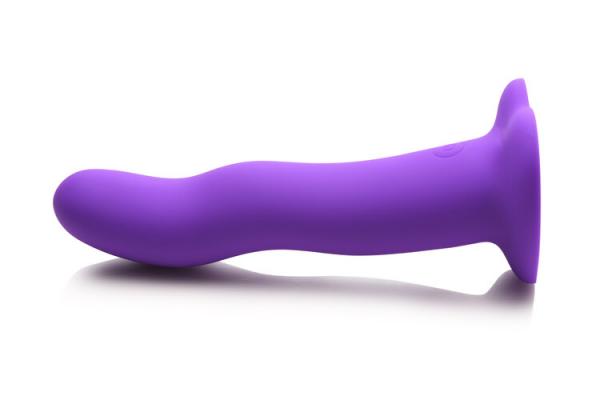 Simply Sweet 21x Vibrating Wavy Silicone Dildo W/ Remote Purple