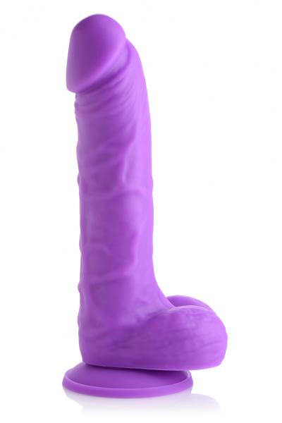 Lollicock Silicone Dildo With Balls 7 In. Grape