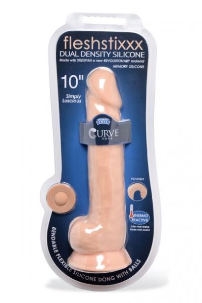 Curve Novelties Fleshstixxx 10'' Dildo W/balls - Flesh
