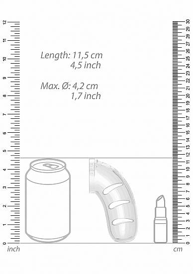 Mancage Chastity Cock Cage With Butt Plug #11 Clear Medium