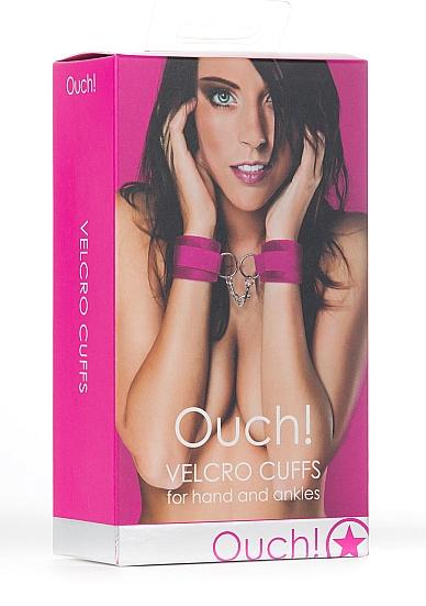 Ouch Velcro Cuffs for Hand and Ankles Pink