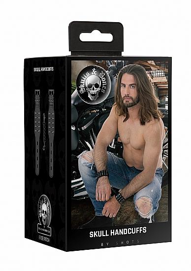 Ouch! Skulls And Bones Handcuffs With Skulls Black