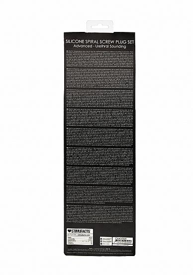 Shots Ouch Advanced Urethral Sounding Silicone Spiral Plug Set - Black