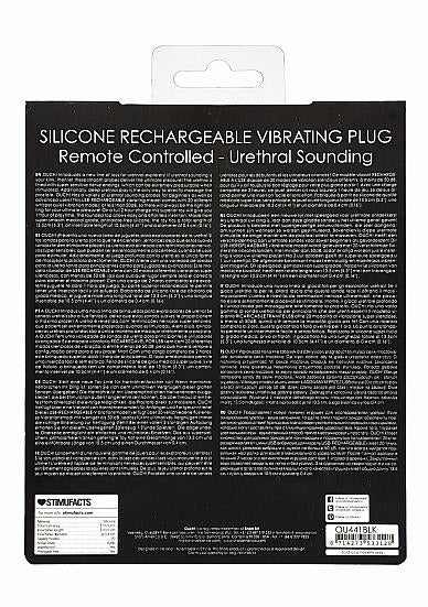 Silicone Rechargeable Vibrating Plug Remote Controlled - Urethra