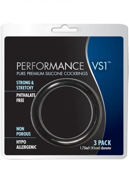 Performance VS1 Pure Premium Silicone Cockrings Black