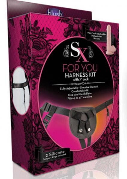 SX For You Harness Kit With Cock 7 inches Beige