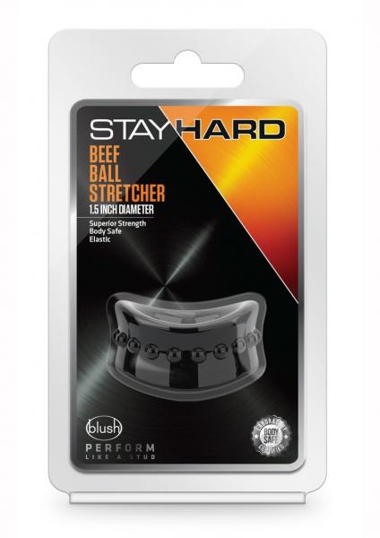 Stay Hard Beef Ball Stretcher Snug X  Long 1''  Black