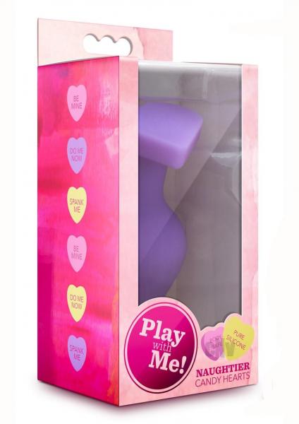 Naughtier Candy Heart Purple Butt Plug
