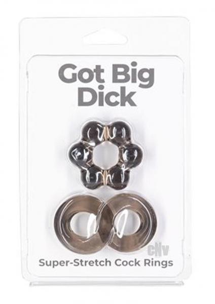 Got Big Dick Cockring 2-pack Smoke
