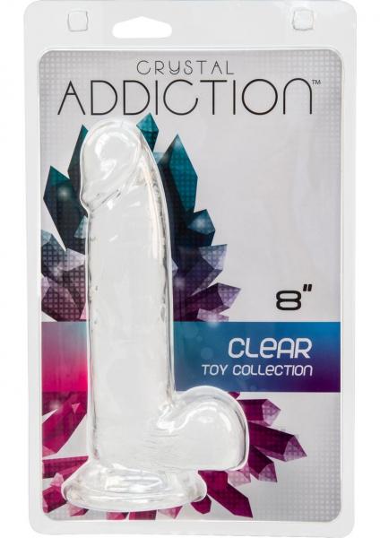 Crystal Addiction Dong 8 inches Clear