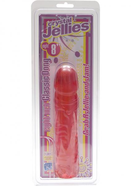 Crystal Jellies Classic Dong 8 Inch - Pink