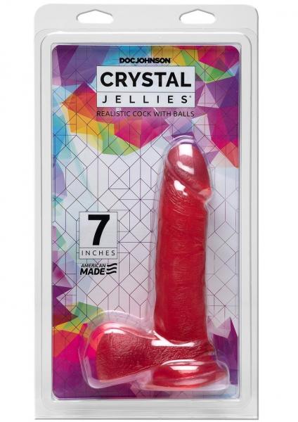 Crystal Jellies 7 Ballsy Cock - Pink