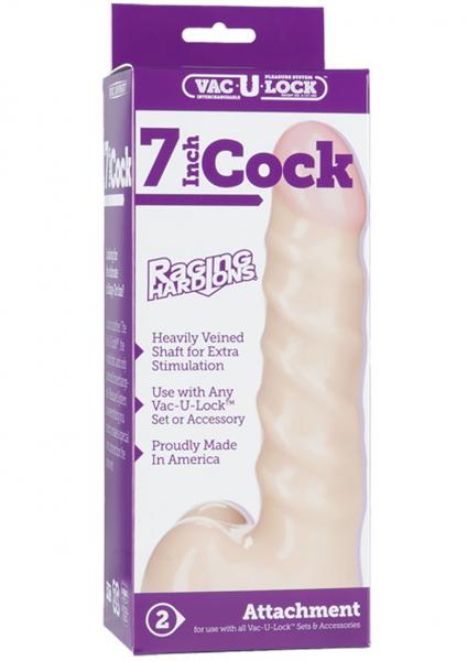 Vac-U-Lock 7'' Raging Hard-Ons Cock - Beige