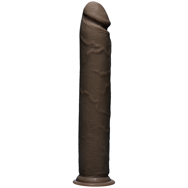 The D Realistic D 12 inches Dildo - Brown/Chocolate