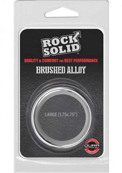 Rock Solid Brushed Alloy Large (1.75in X .75in) Silver