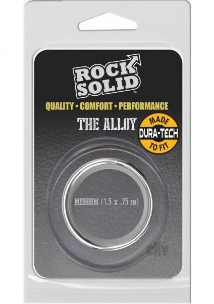 Rock Solid Brushed Alloy Medium (1.5in X .75in) Silver