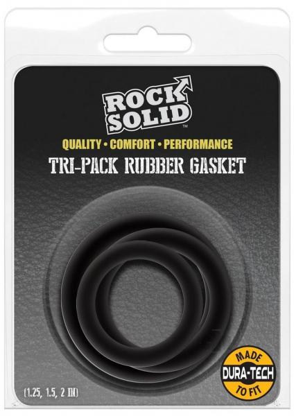 Rock Solid Tri-pack Rubber Gasket (1.25in, 1.5in, 2in) Black