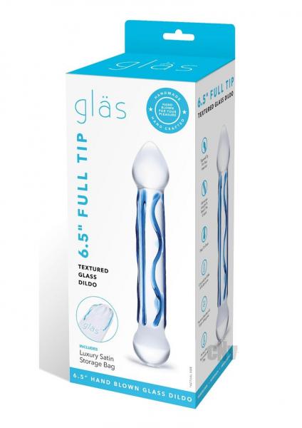 Glas 6.5in Full Tip Textured Glas Dildo
