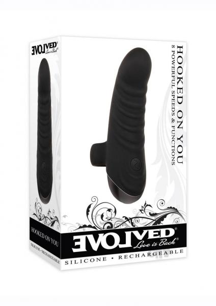 Evolved Hooked On You Rechargeable Silicone Black