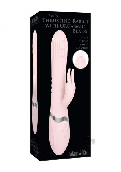 A&e Eve's Thrusting Rabbit With Orgasmic Beads Pink