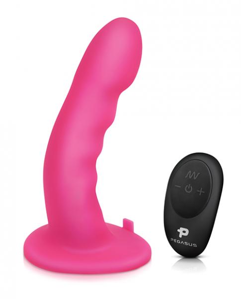 Pegasus 6'' Wireless Remote Control Curved Ripple Peg With Harness Pink