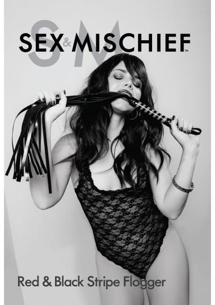 Red & Black Stripe Flogger