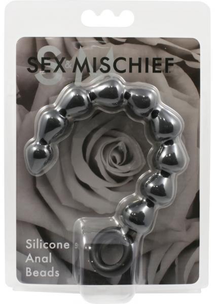 Sex & Mischief silicone anal beads - black
