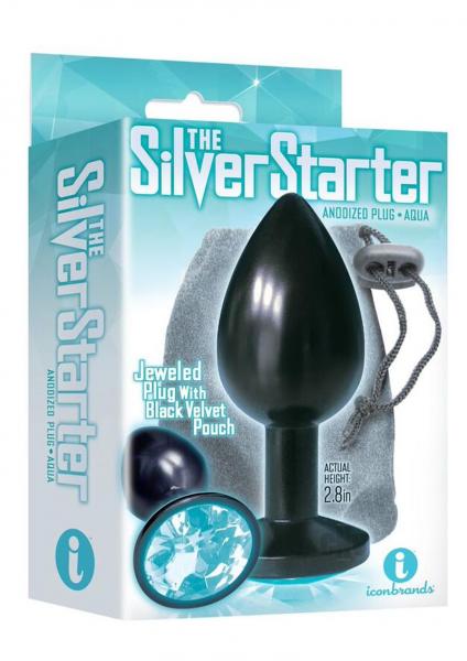 The 9's, The Silver Starter, Bejeweled Annodized Stainless Steel Plug