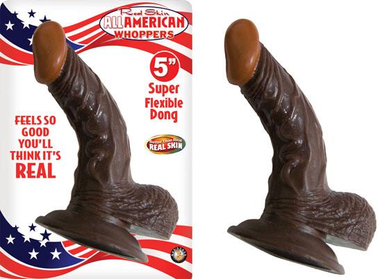 All American Whopper 5 inches Dong, Balls Brown