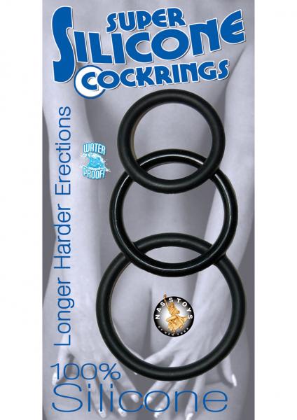 Super Silicone Cockrings 3 (Black)