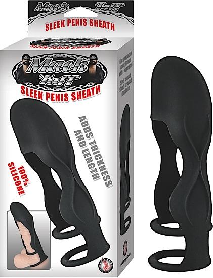 Sleek Silicone Penis Sheath - Black