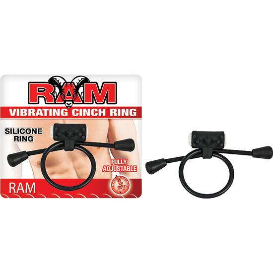 Ram Vibrating Cinch Ring Black