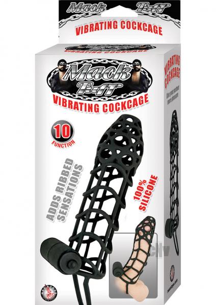 Mack Tuff Vibrating Cock Cage Black