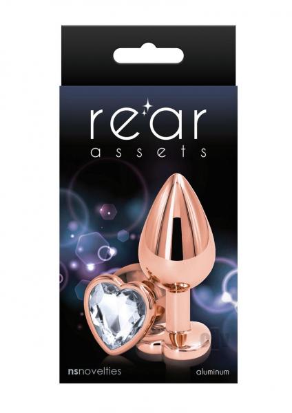 Rear Assets Rose Gold Heart Medium Clear