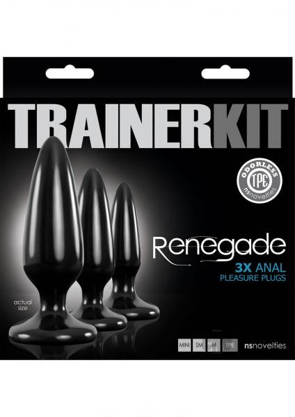 Renegade Pleasure Plug 3 Piece Trainer Kit Black