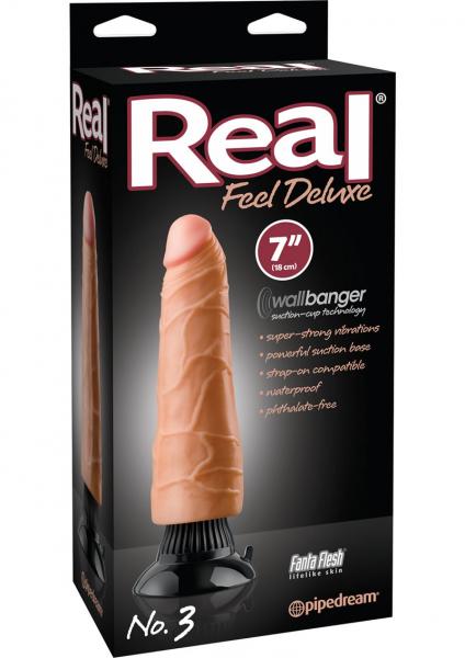 Real Feel Deluxe No 3 7 inches Vibrator Beige