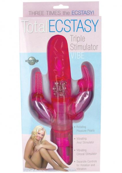 Total Ecstasy Triple Stimulator Pink Vibrator