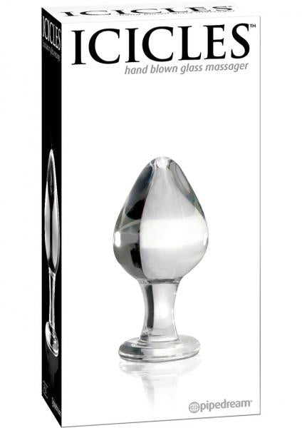 Icicles No 25 Glass Anal Plug Clear