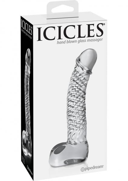 Icicles No 61 Clear Glass Realistic Dildo