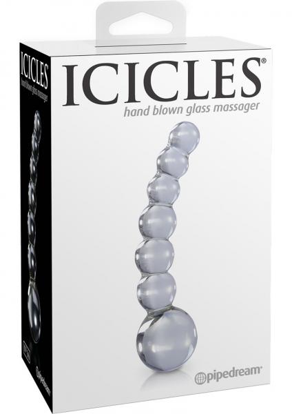Icicles No 66 Glass Massager Clear Probe