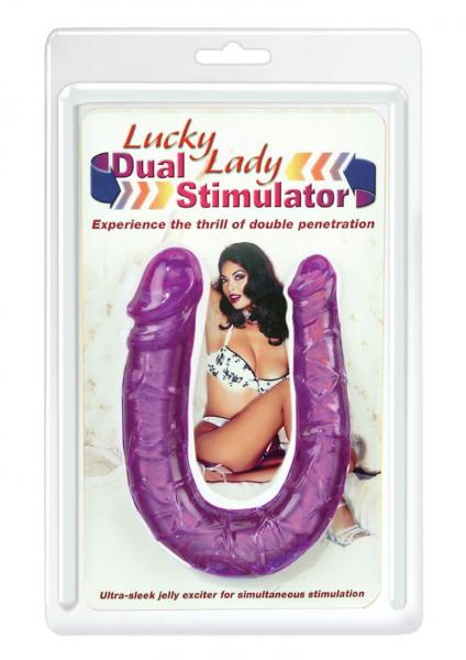 Lucky Lady Dual Stimulator Purple Double Dong