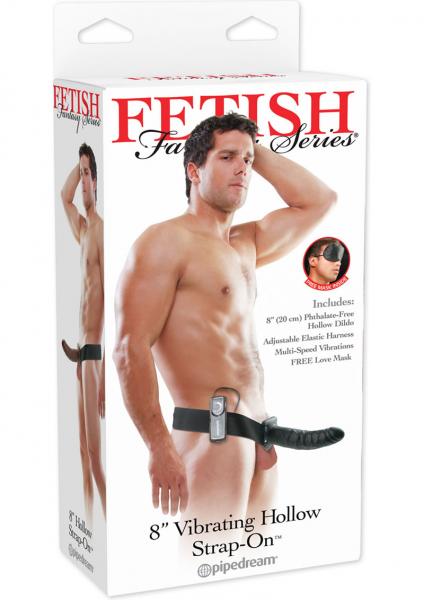 Fetish Fantasy Series 8-Inch Vibrating Hollow Strap-on - Black
