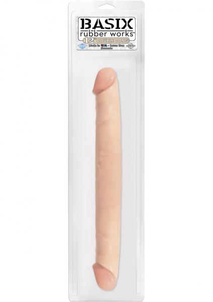 Basix Rubber Works 12 Inch Double Dong - Flesh